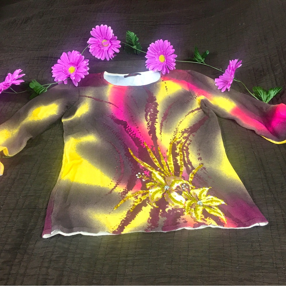 Reduced! Alison Sheri Sweater with Beads & Sequins Size S